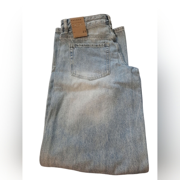 NWT PacSun Men' low rise Baggy Wide Jeans in Light Blue SIZE 23 - Picture 6 of 15